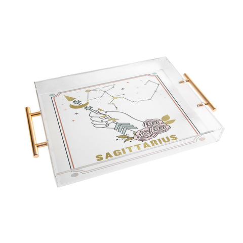 Emanuela Carratoni Sagittarius Zodiac Series Acrylic Tray
