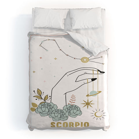 Emanuela Carratoni Scorpio Zodiac Series Duvet Cover