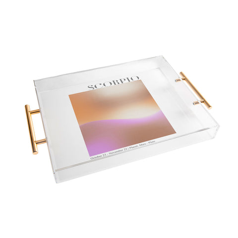 Emanuela Carratoni Scorpio Zodiac Sign Gradient Acrylic Tray