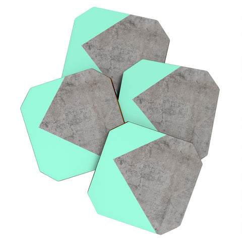 Emanuela Carratoni Sea Collage on Concrete Coaster Set