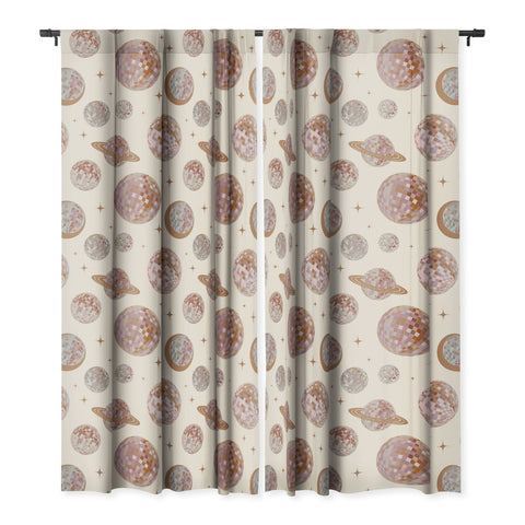 Emanuela Carratoni Space Disco Balls Blackout Window Curtain