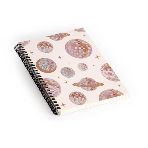 Emanuela Carratoni Space Disco Balls Spiral Notebook