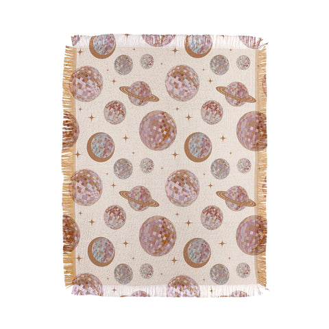Emanuela Carratoni Space Disco Balls Throw Blanket