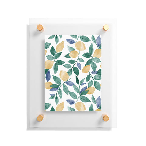 Emanuela Carratoni Spring Lemons Floating Acrylic Print