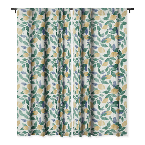 Emanuela Carratoni Spring Lemons Blackout Window Curtain