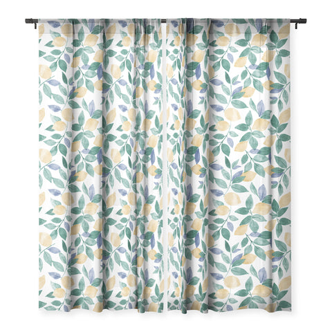 Emanuela Carratoni Spring Lemons Sheer Window Curtain