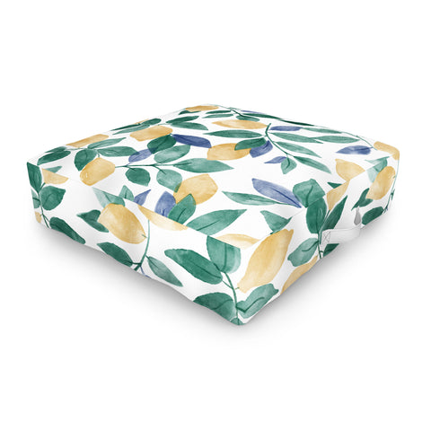 Emanuela Carratoni Spring Lemons Outdoor Floor Cushion