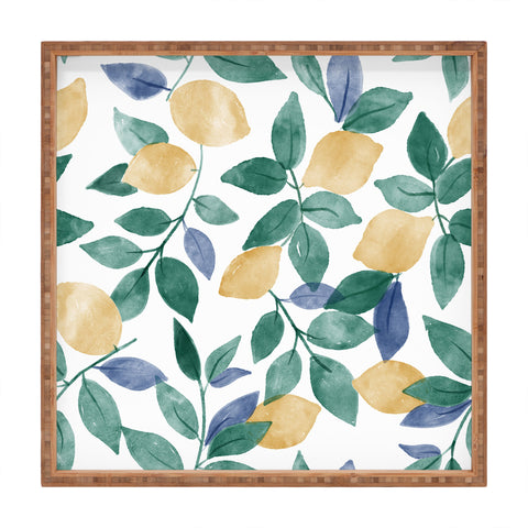Emanuela Carratoni Spring Lemons Square Tray