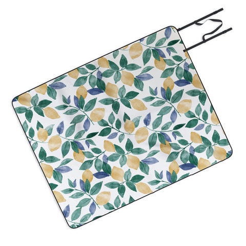 Emanuela Carratoni Spring Lemons Picnic Blanket