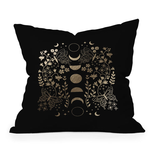 Emanuela Carratoni Spring Moon Phases Outdoor Throw Pillow