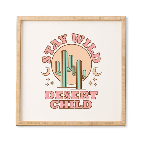 Emanuela Carratoni Stay Wild Desert Child Framed Wall Art