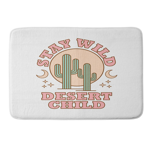 Emanuela Carratoni Stay Wild Desert Child Memory Foam Bath Mat