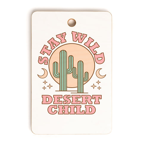Emanuela Carratoni Stay Wild Desert Child Cutting Board Rectangle