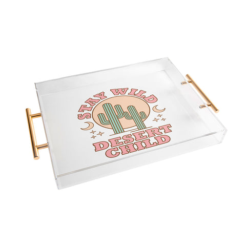 Emanuela Carratoni Stay Wild Desert Child Acrylic Tray