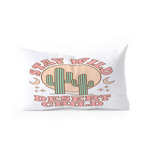 Emanuela Carratoni Stay Wild Desert Child Oblong Throw Pillow