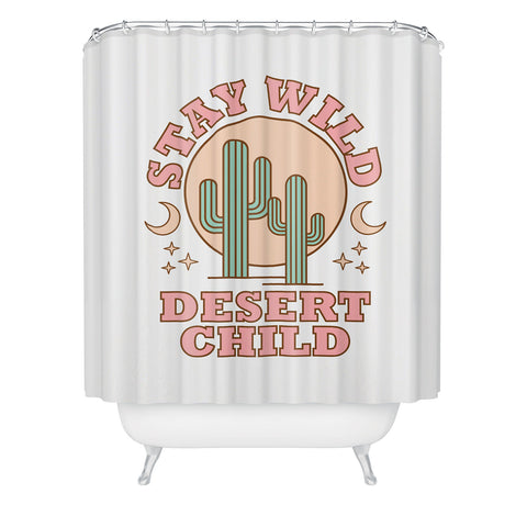 Emanuela Carratoni Stay Wild Desert Child Shower Curtain
