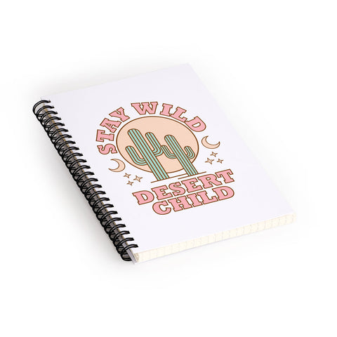 Emanuela Carratoni Stay Wild Desert Child Spiral Notebook