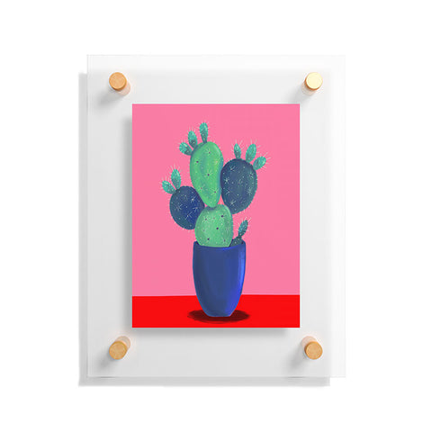 Emanuela Carratoni Summer Cactus Floating Acrylic Print
