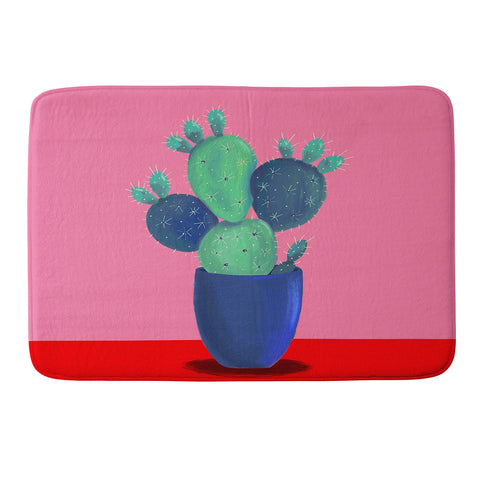 Emanuela Carratoni Summer Cactus Memory Foam Bath Mat