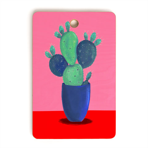 Emanuela Carratoni Summer Cactus Cutting Board Rectangle