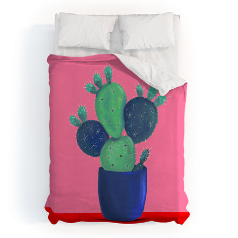Emanuela Carratoni Summer Cactus Duvet Cover