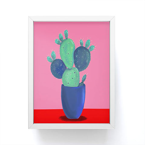 Emanuela Carratoni Summer Cactus Framed Mini Art Print