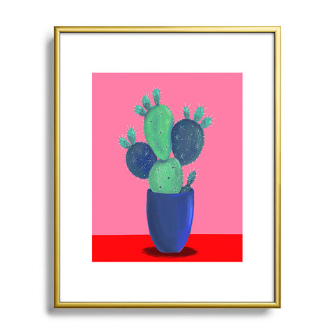 Emanuela Carratoni Summer Cactus Metal Framed Art Print