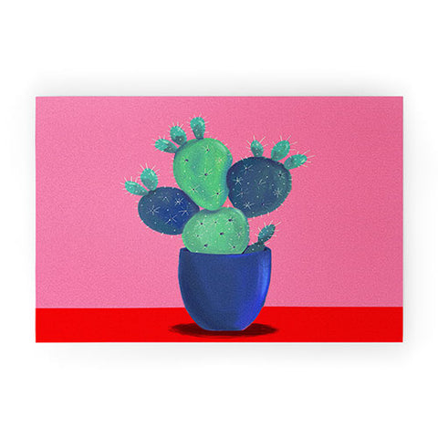 Emanuela Carratoni Summer Cactus Welcome Mat