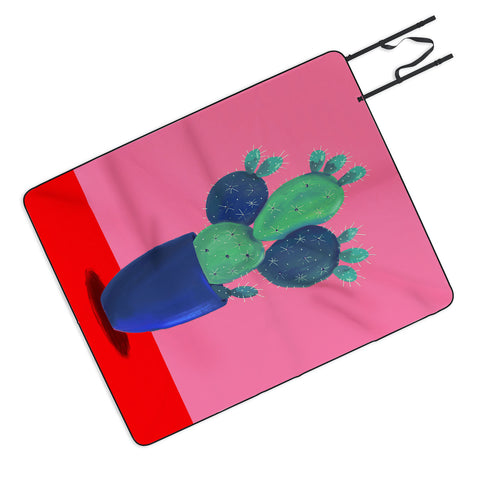 Emanuela Carratoni Summer Cactus Picnic Blanket