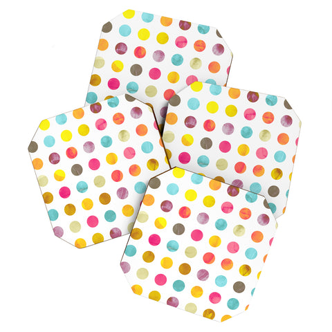 Emanuela Carratoni Summer Polka Dots Coaster Set
