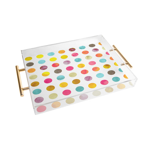 Emanuela Carratoni Summer Polka Dots Acrylic Tray