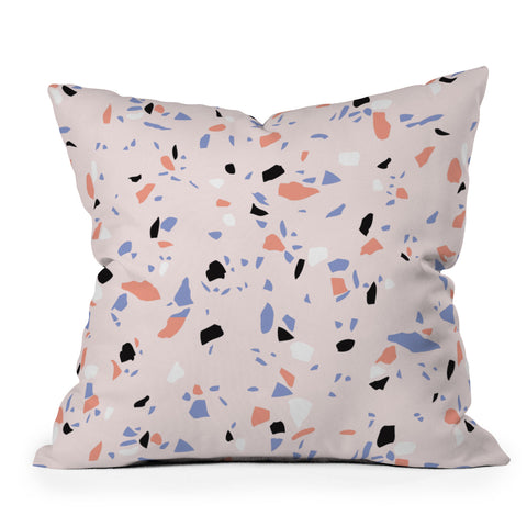 Emanuela Carratoni Sweet Terrazzo Texture Outdoor Throw Pillow