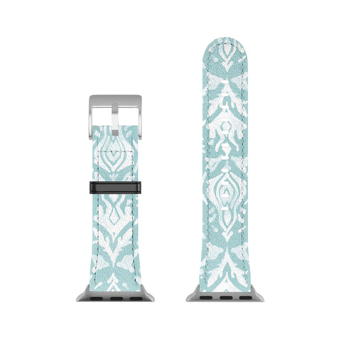 Emanuela Carratoni Teal Ikat Apple Watch Band