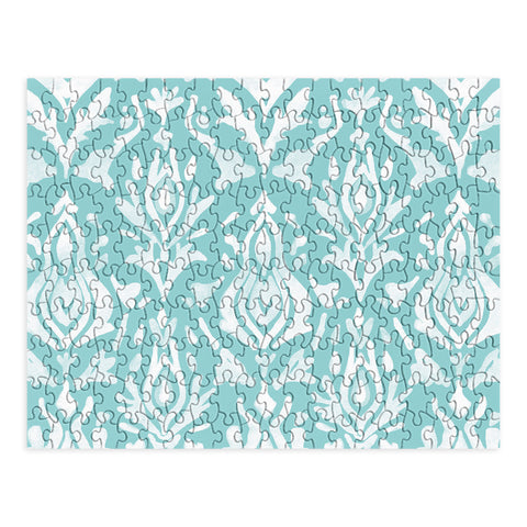 Emanuela Carratoni Teal Ikat Puzzle