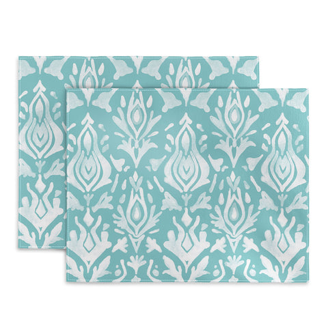 Emanuela Carratoni Teal Ikat Placemat