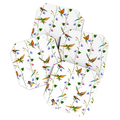 Emanuela Carratoni The Birds Garden Coaster Set