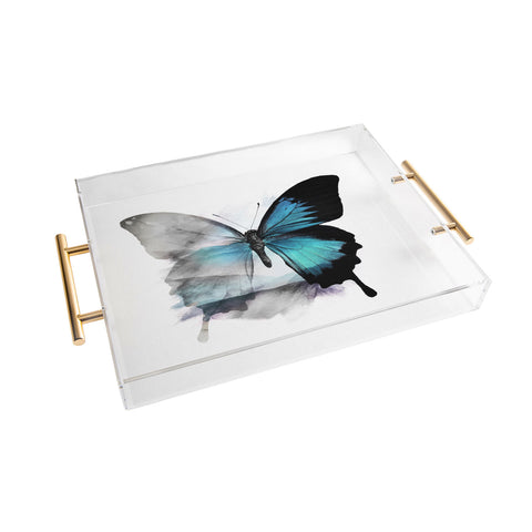 Emanuela Carratoni The Blue Butterfly Acrylic Tray