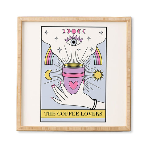 Emanuela Carratoni The Coffee Lovers Tarot Framed Wall Art