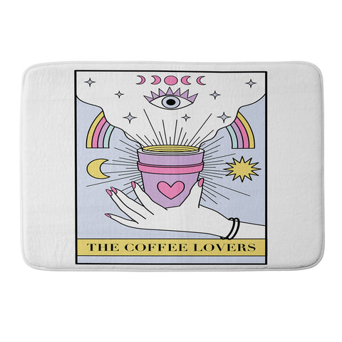 Emanuela Carratoni The Coffee Lovers Tarot Memory Foam Bath Mat