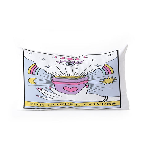 Emanuela Carratoni The Coffee Lovers Tarot Oblong Throw Pillow