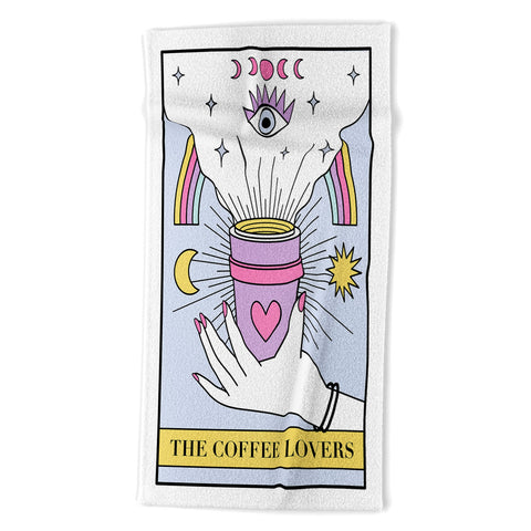 Emanuela Carratoni The Coffee Lovers Tarot Beach Towel