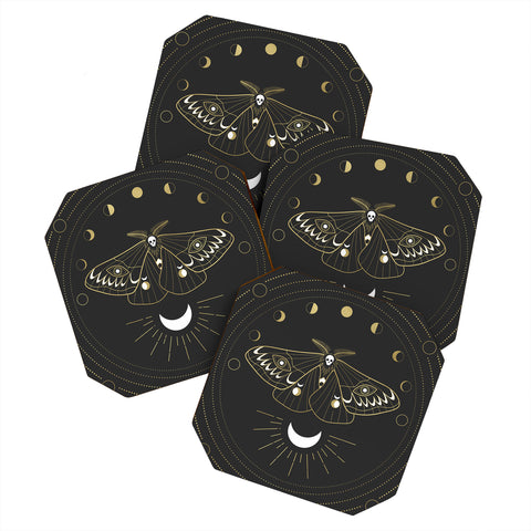 Emanuela Carratoni The Moon Moth Coaster Set