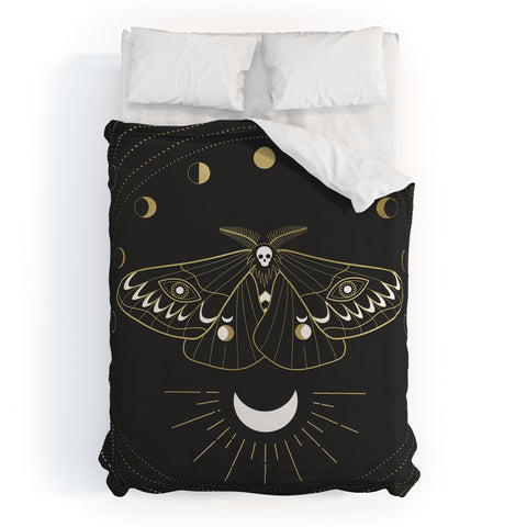 Emanuela Carratoni The Moon Moth Duvet Cover