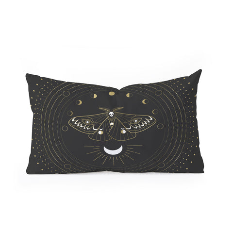 Emanuela Carratoni The Moon Moth Oblong Throw Pillow