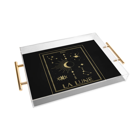 Emanuela Carratoni The Moon or La Lune Gold Editi Acrylic Tray