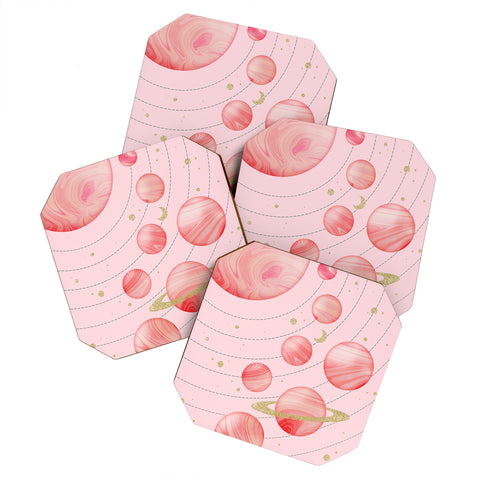 Emanuela Carratoni The Pink Solar System Coaster Set