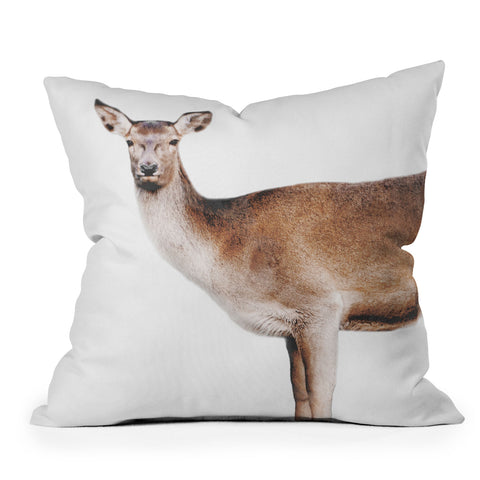Emanuela Carratoni The Sweet Deer Outdoor Throw Pillow