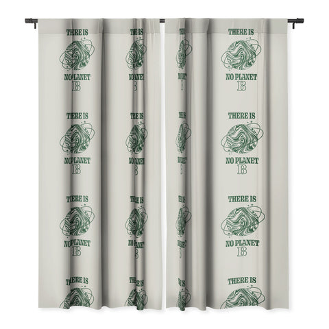 Emanuela Carratoni There is no Planet B Blackout Window Curtain