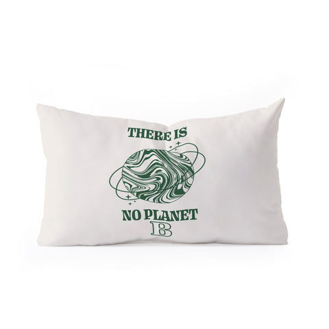 Emanuela Carratoni There is no Planet B Oblong Throw Pillow