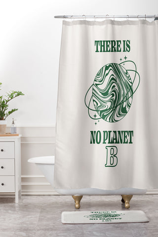 Emanuela Carratoni There is no Planet B Shower Curtain And Mat